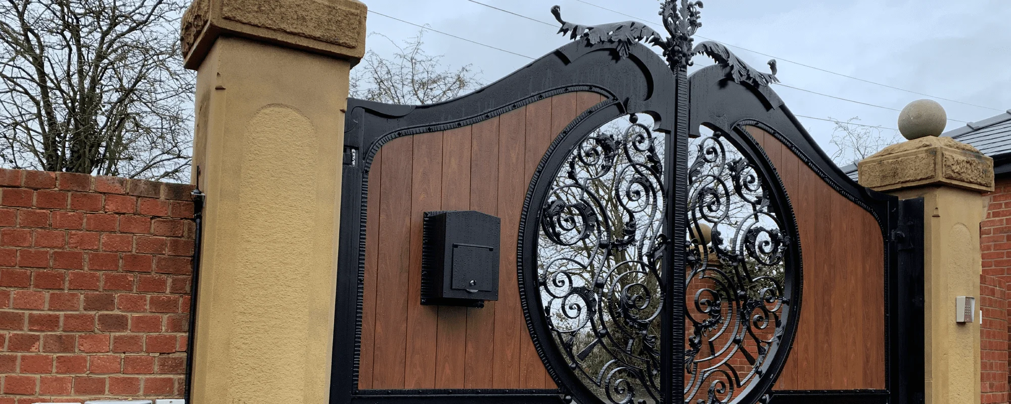 Brown estate gate