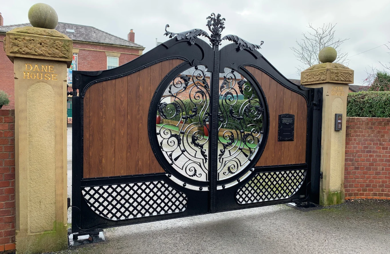 Aphrodite brown wrought iron gate